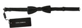 Dolce & Gabbana Elegant Silk Gray Patterned Bow Tie