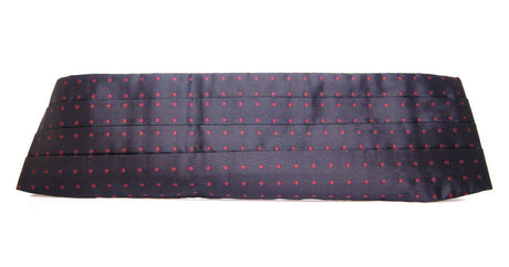 Dolce & Gabbana Elegant Silk Black Cummerbund with Red Polka Dots