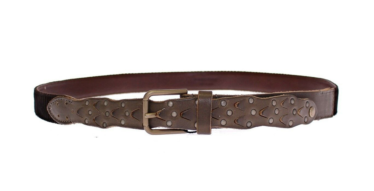 Dolce & Gabbana Elegant Leather-Cotton Fusion Men's Belt