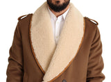 Dolce & Gabbana Elegant Double Breasted Shearling Jacket