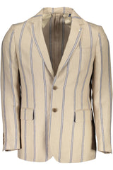 Gant Beige Linen Men Jacket