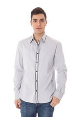 Costume National Light Blue Cotton Men Shirt