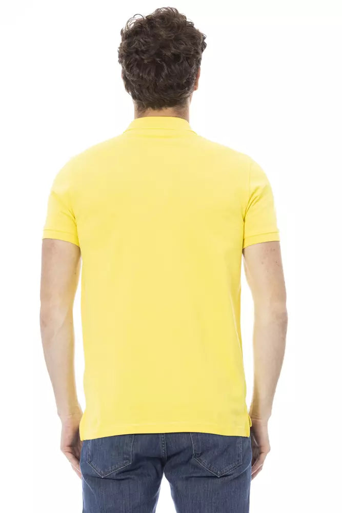 Baldinini Trend Yellow Cotton Men Polo