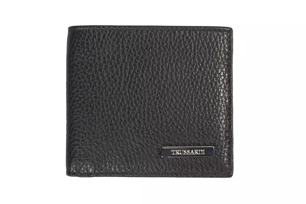 Trussardi Black Leather Men's Wallet