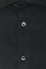 Robert Friedman Black Cotton Men Shirt