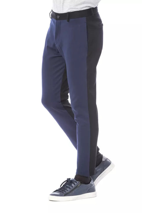 Verri Blue Viscose Men Pant