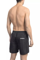 Bikkembergs Black Polyester Men Swim Short