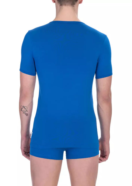 Bikkembergs Blue Cotton Men T-Shirt