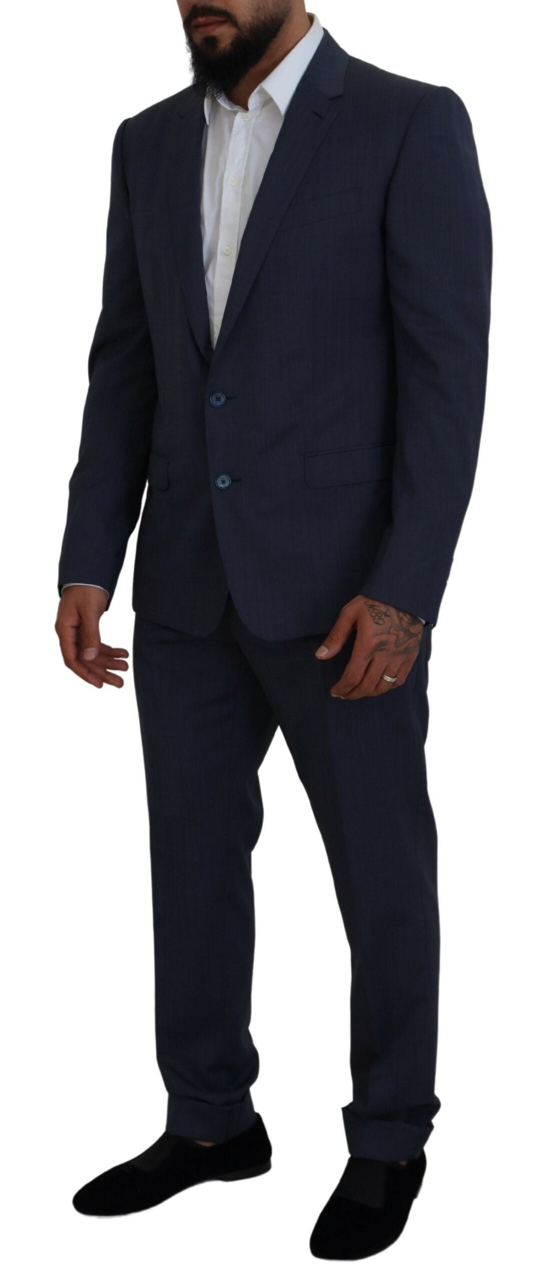 Dolce & Gabbana Elegant Blue Martini Men's Slim Fit Suit