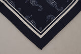 Dolce & Gabbana Elegant Blue Seahorse Silk Men's Scarf