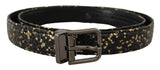 Dolce & Gabbana Elegant Italian Leather Belt with Crown Detail