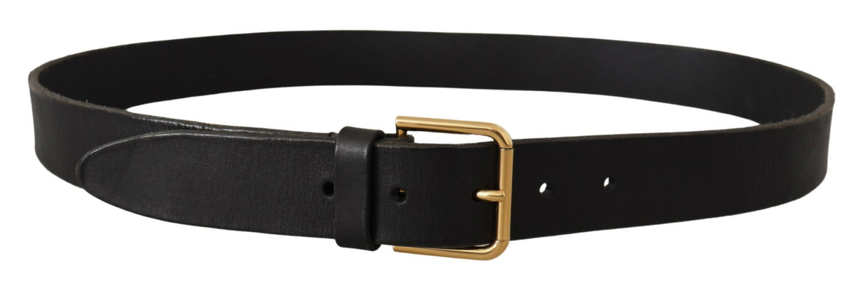 Dolce & Gabbana Elegant Leather Belt with Metal Buckle