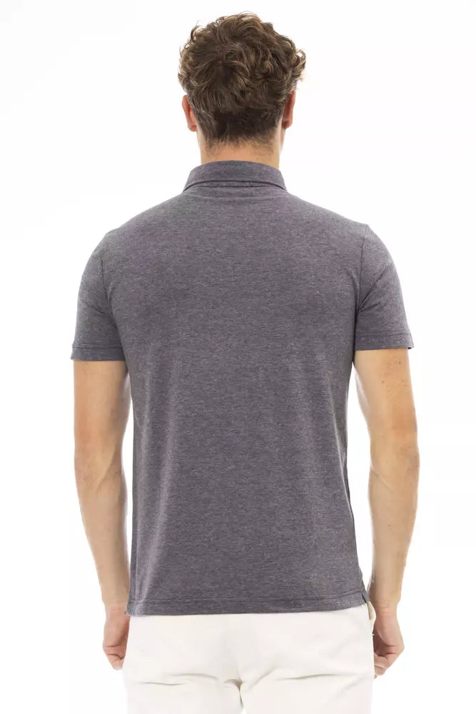 Baldinini Trend Gray Cotton Men Polo