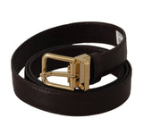 Dolce & Gabbana Elegant Leather Belt with Metal Buckle