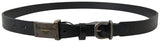 Dolce & Gabbana Elegant Black Leather Belt - Metal Buckle Closure