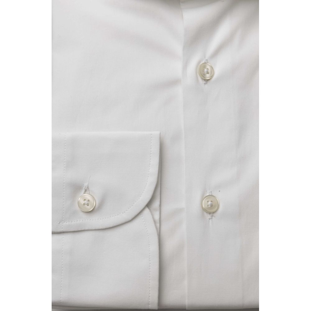 Bagutta White Cotton Mens Shirt