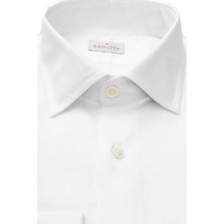 Bagutta White Cotton Men Shirt