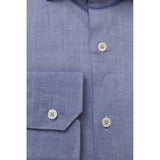 Bagutta Light Blue Cotton Men Shirt