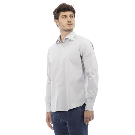 Baldinini Trend Gray Cotton Men Shirt