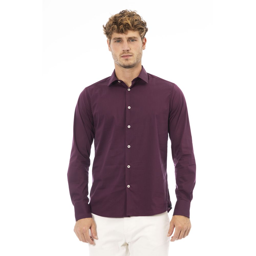 Baldinini Trend Red Cotton Men Shirt