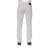 Trussardi White Cotton Men Jeans