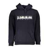 Napapijri Blue Cotton Men Hooded Sweater