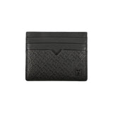 Tommy Hilfiger Sleek Black Leather Card Holder with Contrast Detail