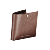 Tommy Hilfiger Sleek Brown Leather Wallet with Contrast Details