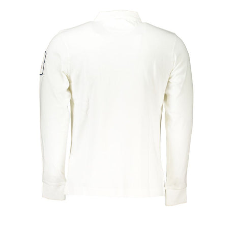 La Martina Elegant Long Sleeved White Polo