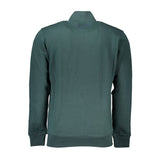 La Martina Elegant Green Fleece Sweatshirt with Embroidery