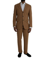 Prada Brown Cashmere 2 Piece Single Breasted Suit