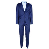 Made in Italy Blue Virgin Wool Men Suit