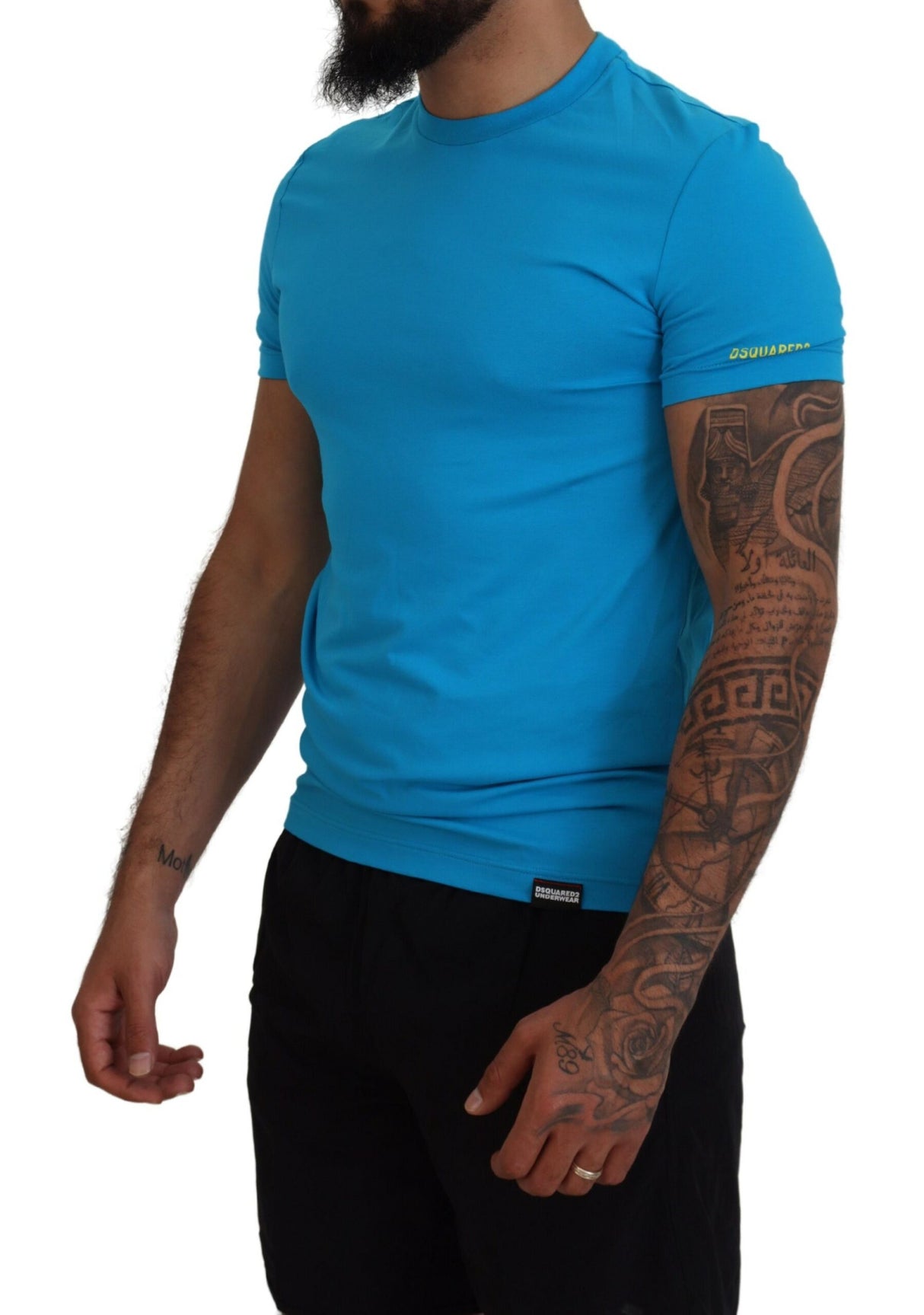 Dsquared² Blue Modal Short Sleeves Crewneck T-shirt