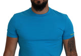 Dsquared² Blue Modal Short Sleeves Crewneck T-shirt