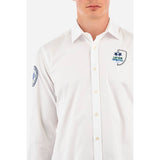 La Martina White Cotton Men Shirt