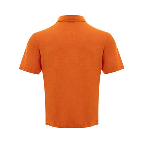 Gran Sasso Elegant Orange Linen Polo Shirt