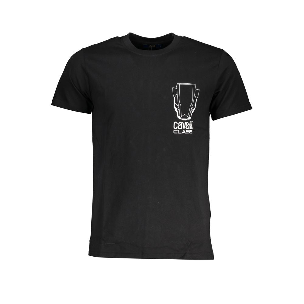 Cavalli Class Black Cotton T-Shirt