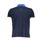 La Martina Blue Cotton Men Polo Shirt