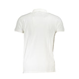 Cavalli Class White Cotton Polo Shirt