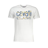 Cavalli Class White Cotton T-Shirt