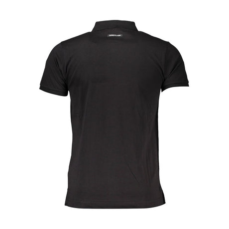 Cavalli Class Black Cotton Men Polo Shirt