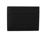 Billionaire Italian Couture Exquisite Black Leather Men's Wallet