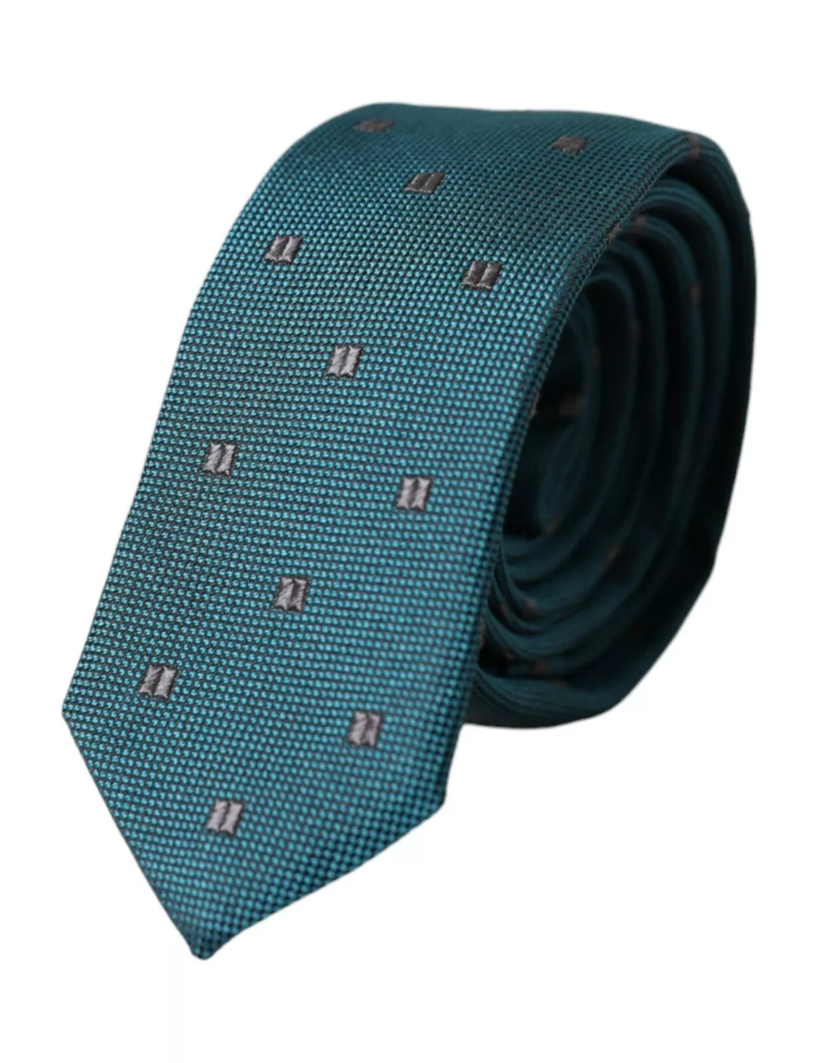 Dolce & Gabbana Green Patterned Silk Adjustable Men Tie