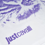 Just Cavalli White Cotton Men Beach Towel