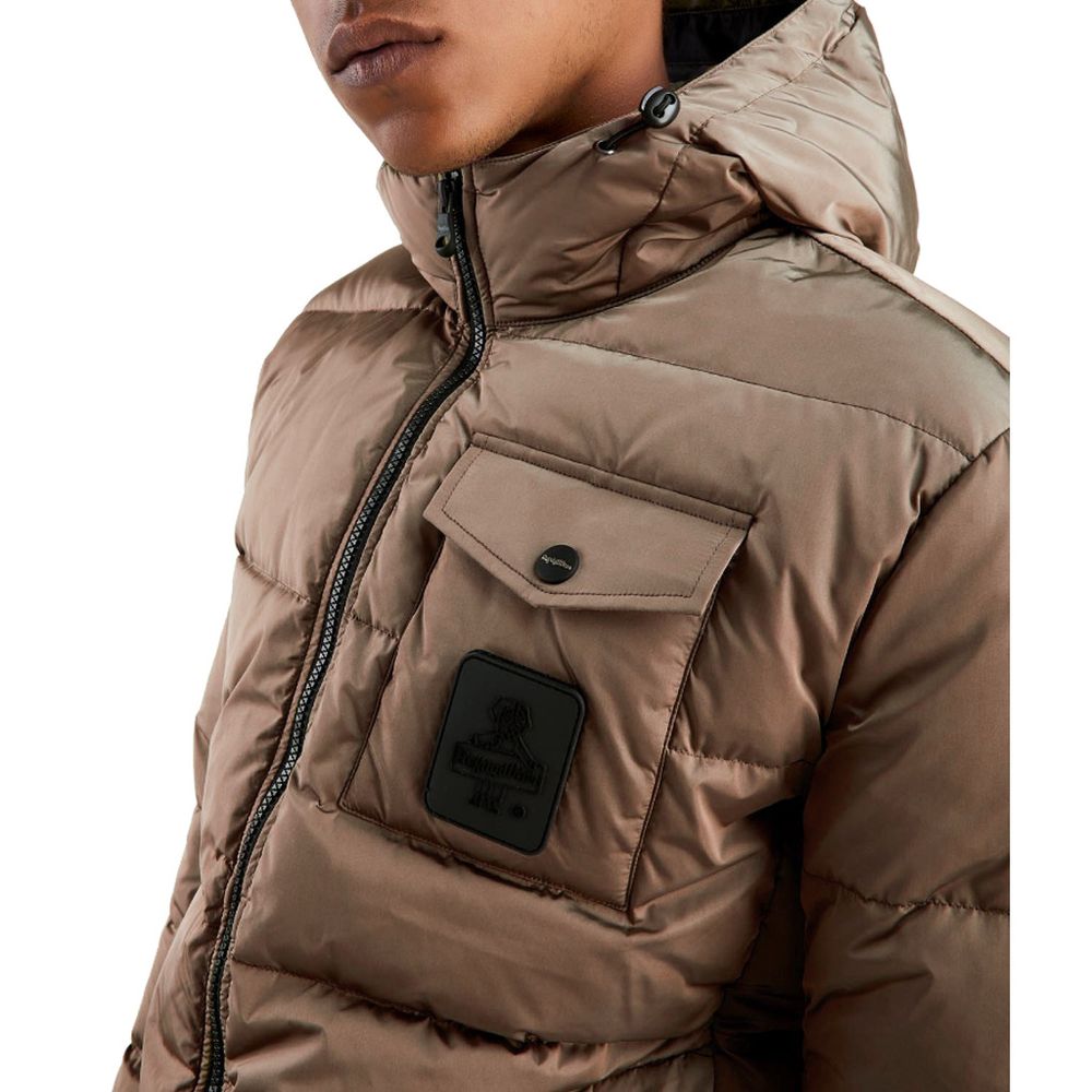 Refrigiwear Brown Nylon Men Jacket