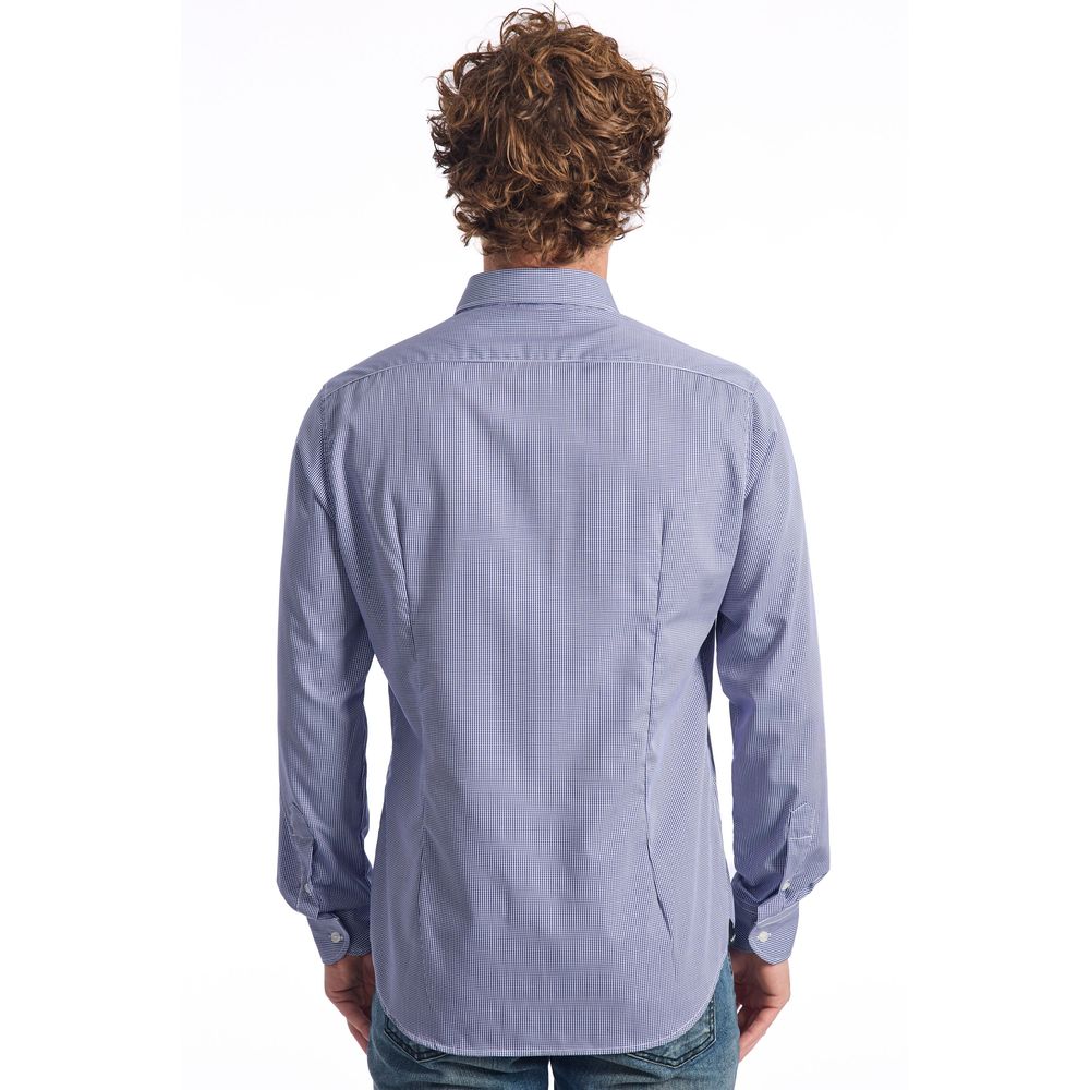 Baldinini Trend Blue Cotton Men Shirt