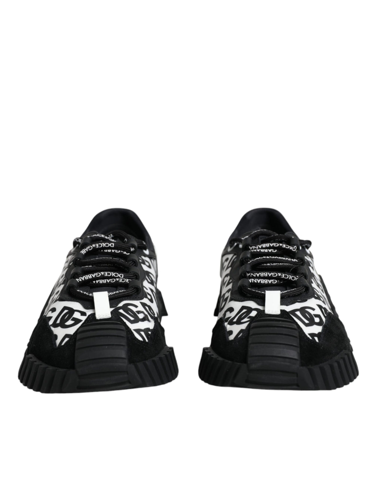 Dolce & Gabbana Black Logo Lace Up Low Top NS1 Sneakers Shoes