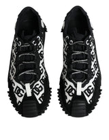 Dolce & Gabbana Black Logo Lace Up Low Top NS1 Sneakers Shoes