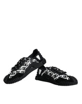 Dolce & Gabbana Black Logo Lace Up Low Top NS1 Sneakers Shoes