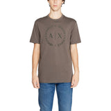 Armani Exchange Brown Cotton T-Shirt